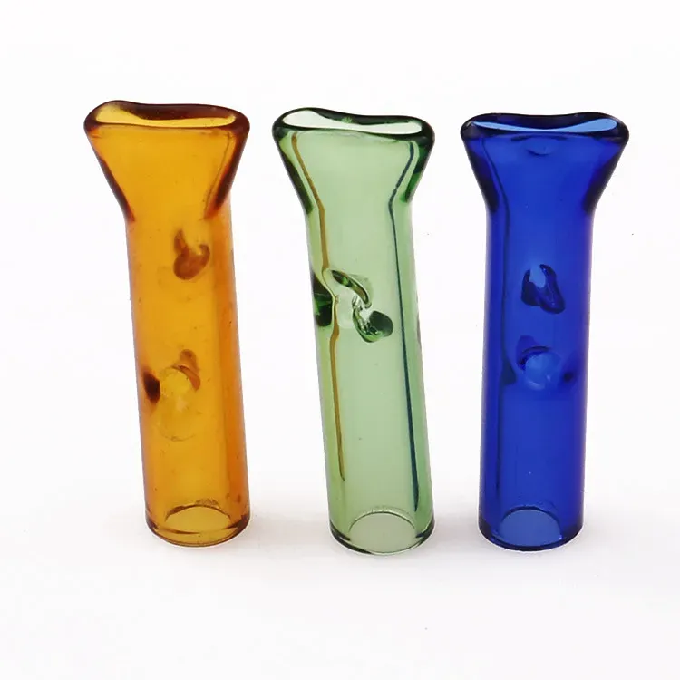 Glass Filter Tips Cigarette Filter Colorful Rolling Tip Steamroller Cigarette Tobacco Smoking Dry Herb Holder for Blunts retail Package