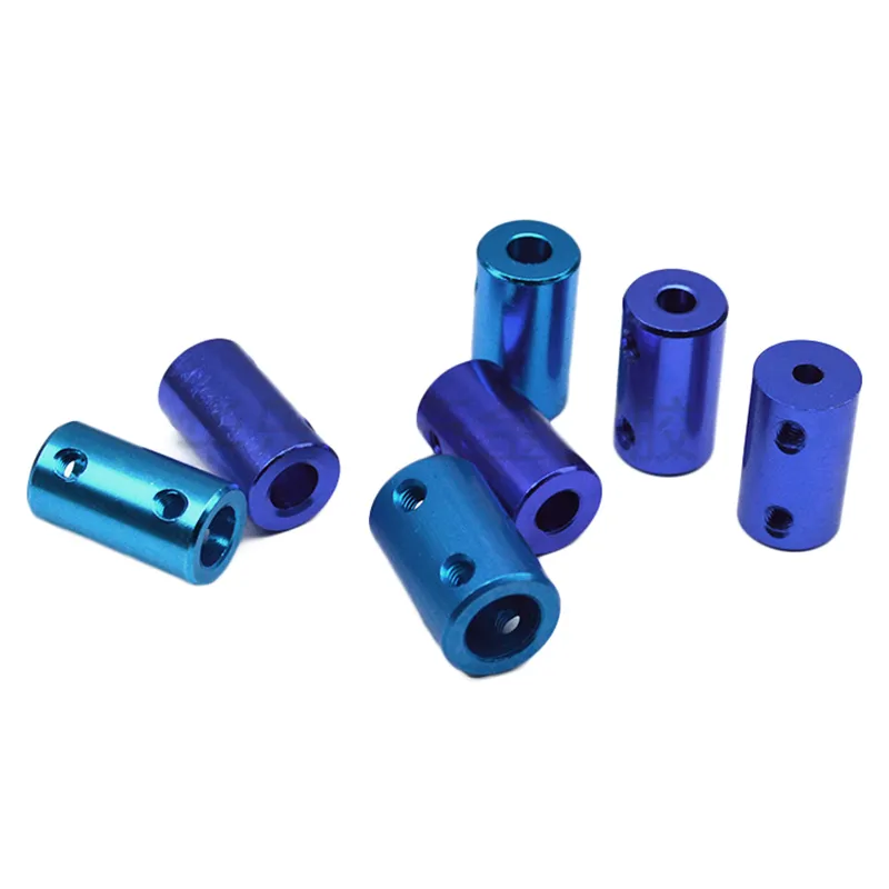 1pc D14L25 Acoplamento de liga de alumínio Bore 3/4/5/6/6.35/7/8/10mm 3d Parte do eixo azul acoplador de parafuso Conector do motor de passo