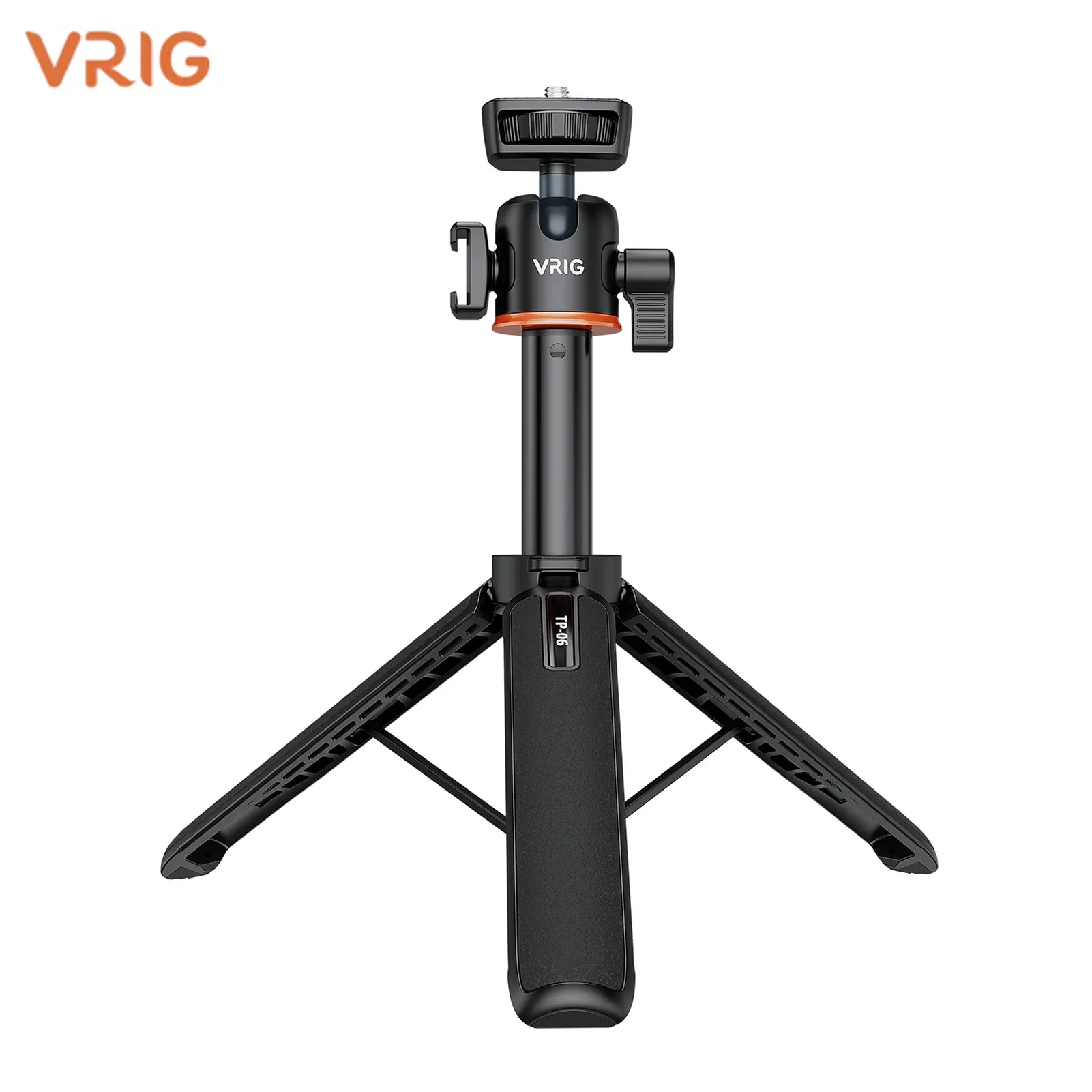 Tripodlar VRIG TP06 /08 Tripod Stand Selfie Stick Alüminyum Alaşım 1/4 inç vidalı Soğuk Ayakkabı Montajı 360 ° Döner 1,5 kg Yük Kapasitesi