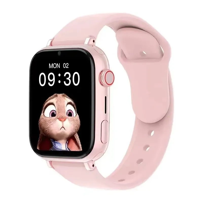 Смотреть новый 4G Children Smart Watch Sos GPS SIM -локация Tracker 1.85 Полный сенсорный экран kids Smart Watch Video Call Ip67 Водонепроницаемый