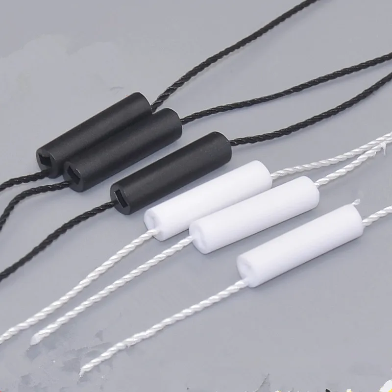 1000pcs Noir blanc double insert coolling hang tag tag stand verrouiller l'étiquette d'étiquette de marquage