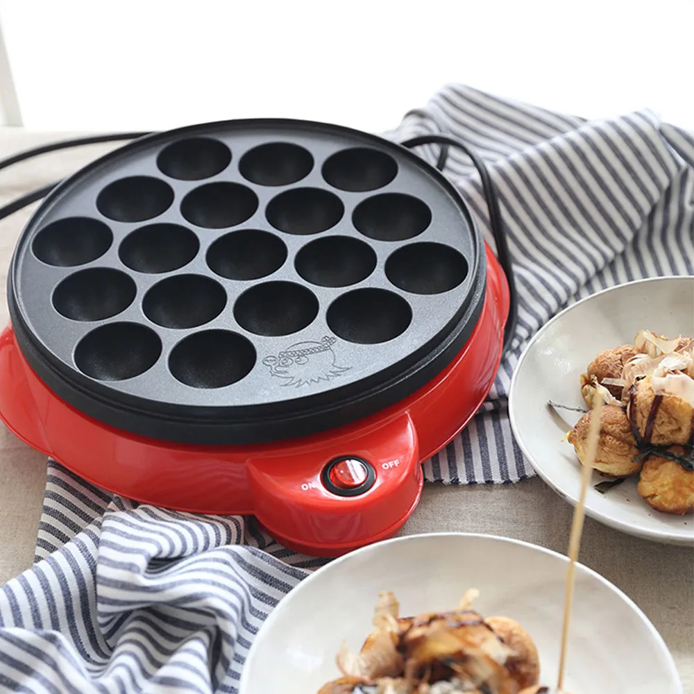 Machine à Takoyaki Électrique 750W - 14 Trous, Plaque Aluminium | Appareil à Boules De Poulpe Japonais, Petit Déjeuner - 9