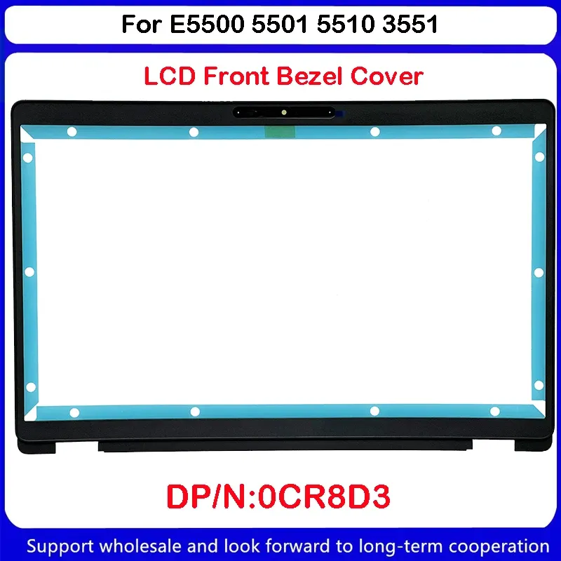 Ramar Nytt för Dell E5500 5501 5510 3551 Laptop LCD Frame Cover Case Screen Front Bezel 0Cr8d3