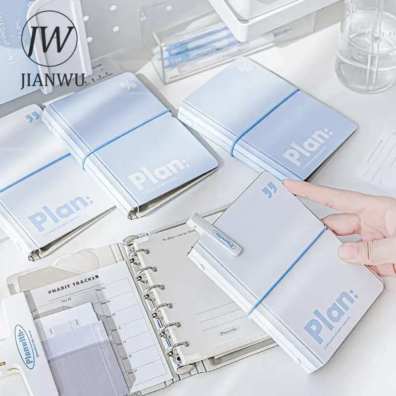 Notebooks JIANWU 40 Pages/book Mini Portable Pocket Looseleaf Book Binder Notebook Daily Book Creative Student Supplies Stationery