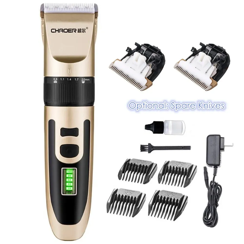 Trimmer Professional Electric Hair Trimmer Rechargeble Hair Clipper Men Beard Shaver 18650 Lithium Battery Barber Hår skärmaskin