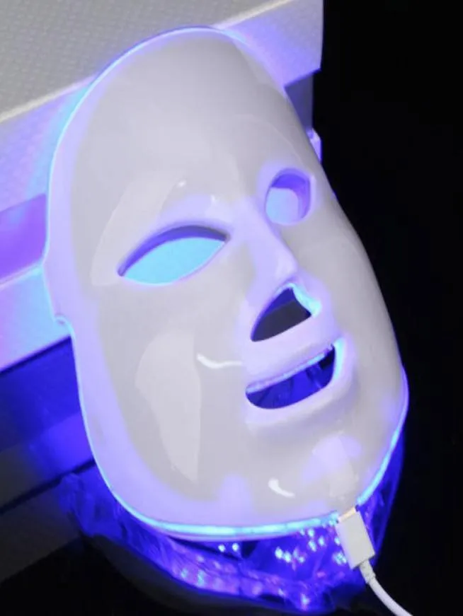 Coreano 7 colori a LED LED Podynamic Maschera facciale cura antiaciale Stringente Ringiovanimento rullo rimodellata Equipaggiamento di bellezza 8283268