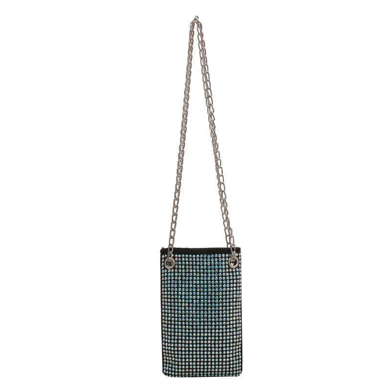 Вечерняя сумка бриллиантовая сумка для мобильного телефона Женская цепная цепь кросс кудби вода вечернее платье вертикальное плечо