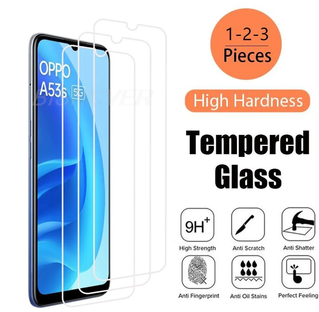 Pour OPPO A54 A53S A55 A53 A52 A5 A5S HD Temperred Glass Protective sur Oppo A 5 5S 52 53 53S 54 55 5G Couverture de film de protection d'écran