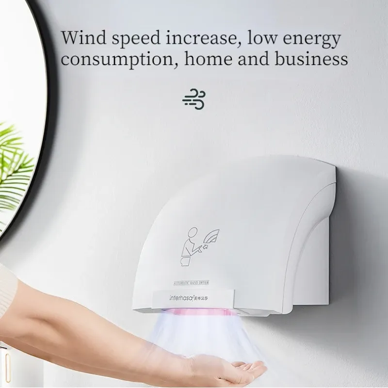 Secadores interhasa!Secador de mão automática de conservação de energia do banheiro doméstico e redução de consumo Máquina de secagem manual de ar manualmente