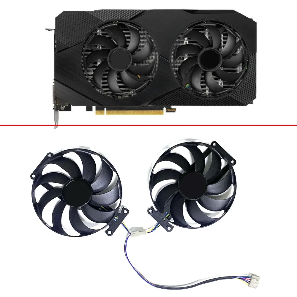 Pads T129215SU 90MM 6PIN RTX2070 2060 SUPER GTX 1660 TI GPU Fan For ASUS GTX 1650 1660Ti DUAL EVO RTX2060 Graphics Card Cooler Fans