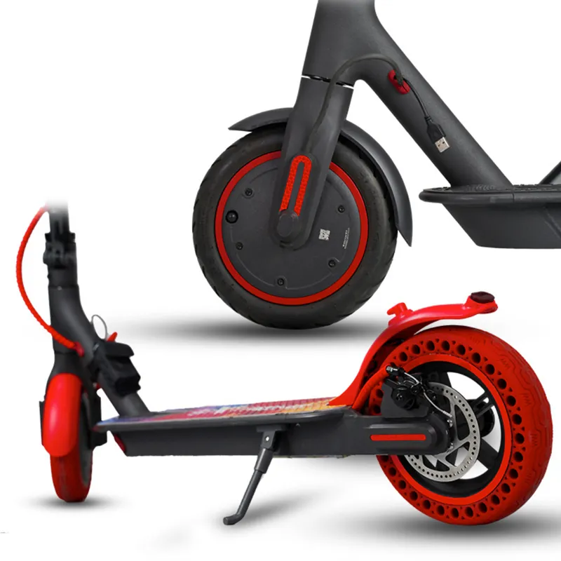 Pack De 4 Autocollants Réfléchissants Rouges Pour Trottinette Xiaomi M365 Pro - Sécurité Nocturne - 9