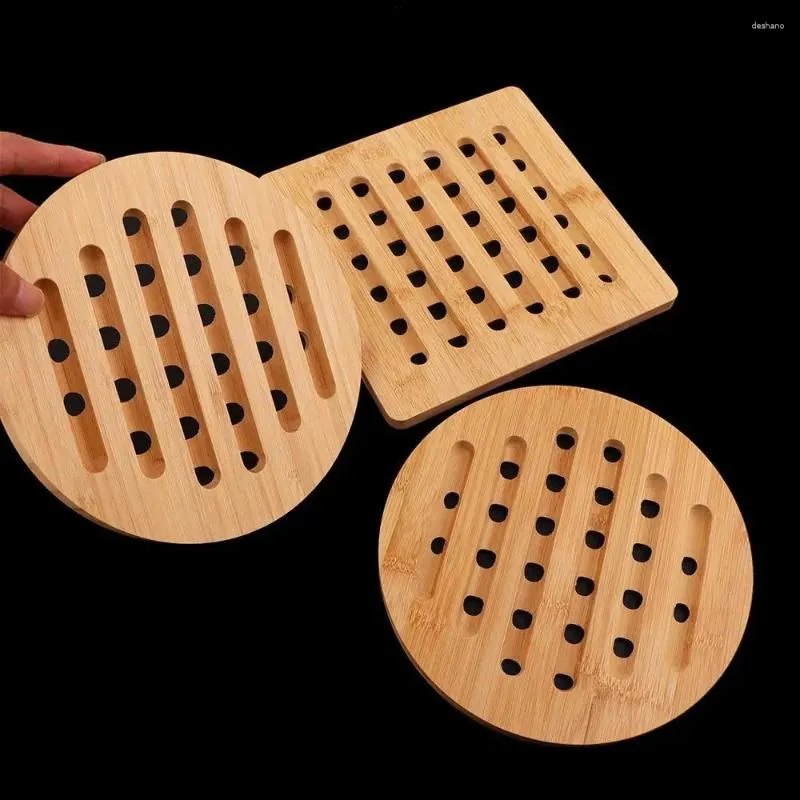 Table Mats Eco-friendly Kitchen Non-Slip Natural Heat Resistant Pan Stand Insulation Mat Pot Trivet Dishes Holder