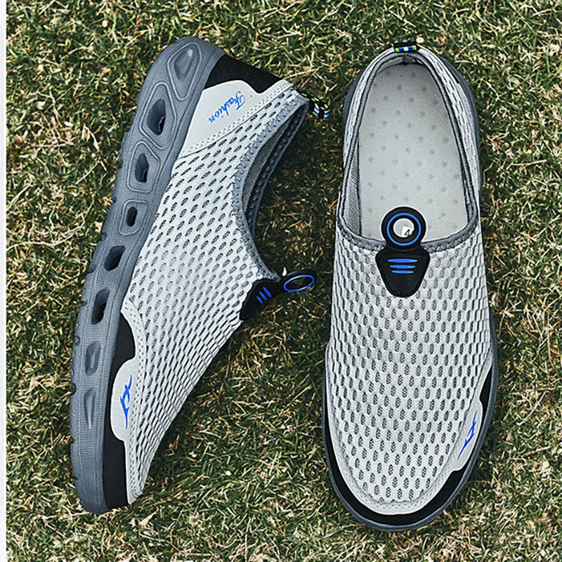 Taobo 2022 Schnelles trockenes Netzloch Obere Auqa Schuhe für Männer Frauen große Größe 48 47 Barfuß River Meerwasser Sneaker Leichtes Wating