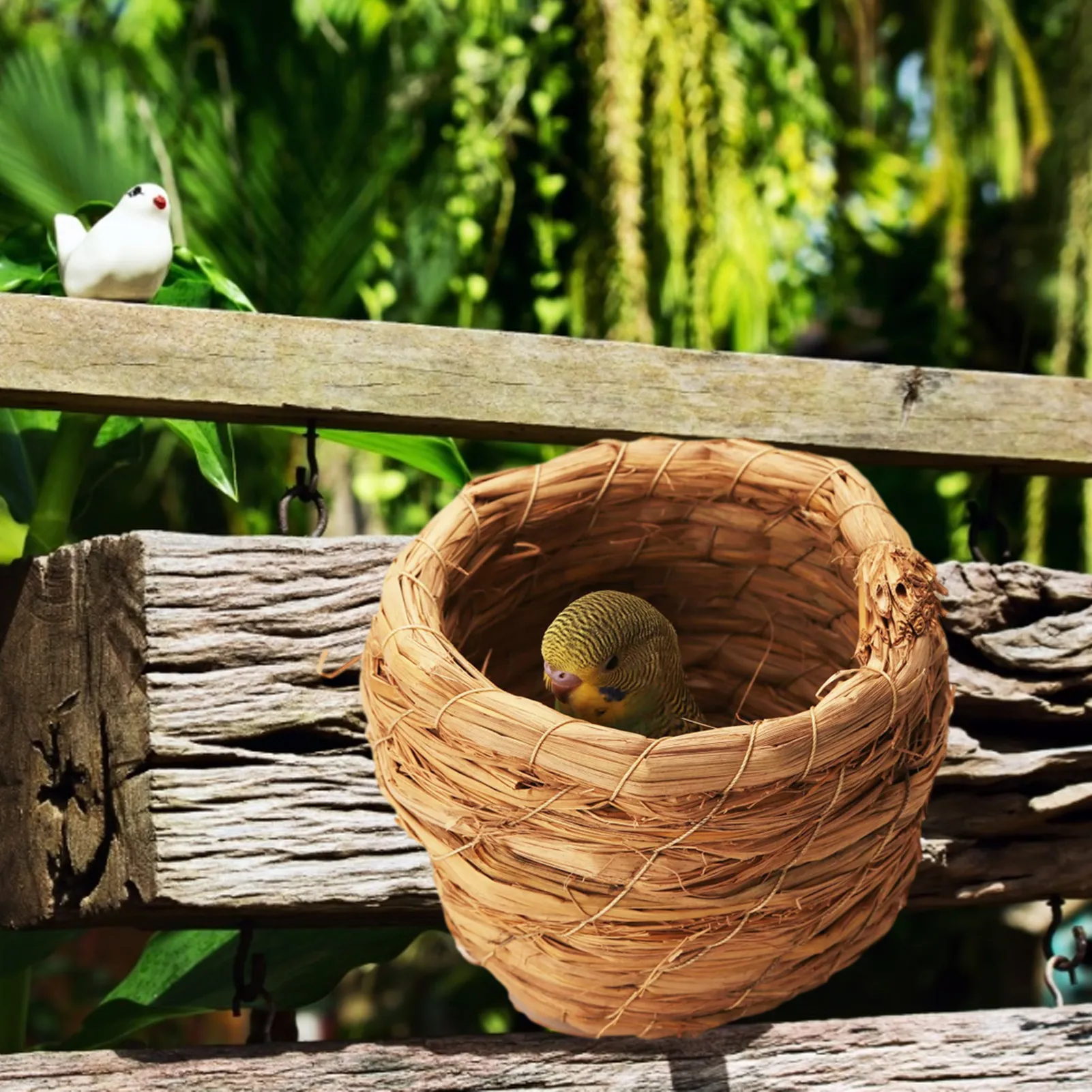 Giardino uccello nidificazione nido di uccello parrocchetto parrocchiano allevamento di nido capanna casa uccello nido nido pappagallo allevamento gabbie decorative accessori per animali domestici