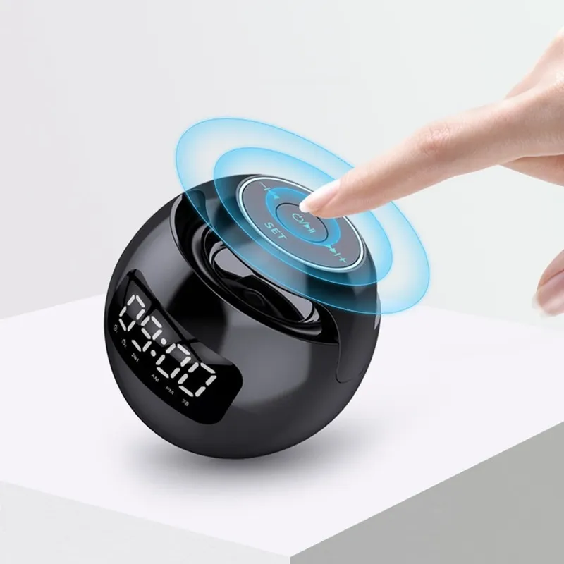 Ai Smart Bluetooth Alto -falante em casa Decora Despertador com tela LED FM Radio Light Light TF Card Mp3 Player Table Relógio