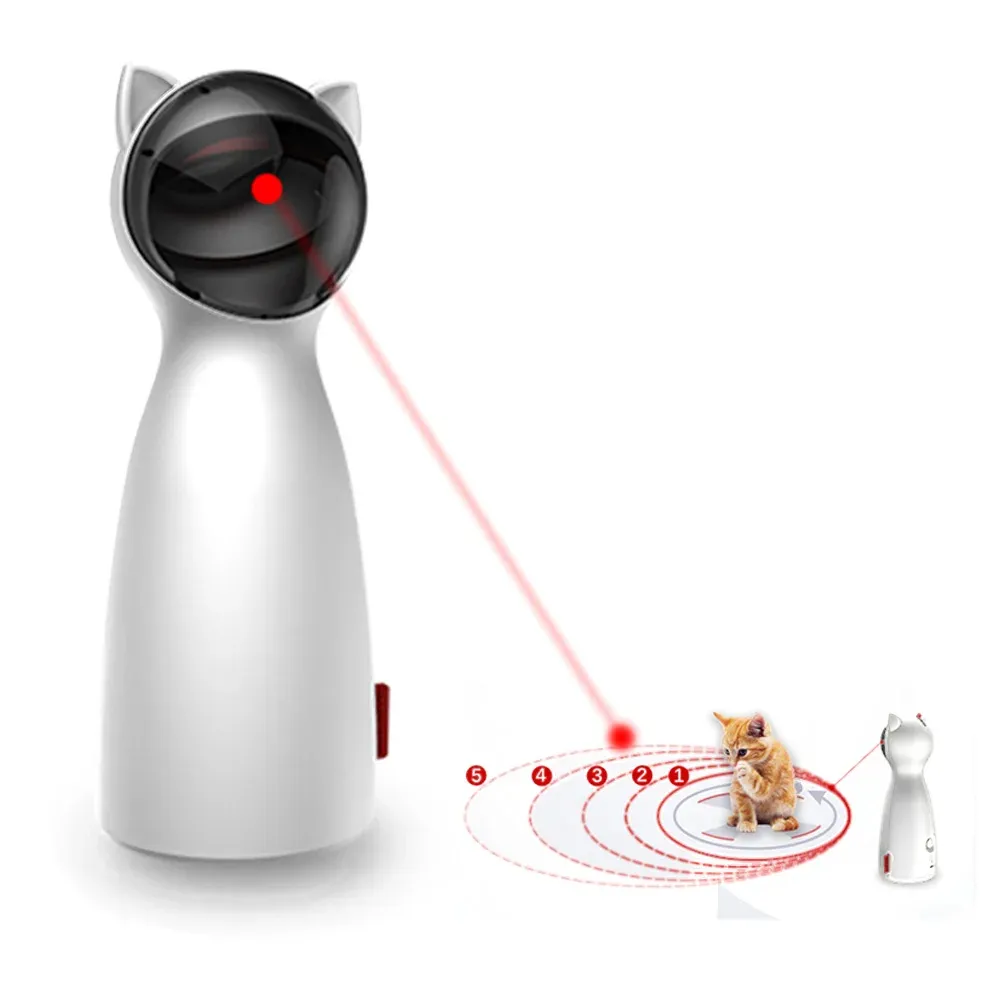 Automatic Cat Toys Interactive Smart Tasting Pet LED Laser Laser Mode portable Funny Mode Electronic Pet pour tous les chats Laserlampje Kat