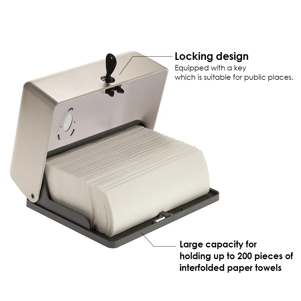 Väggmonterad badrumsvävnadsdispenser med nycklar Vattentäta toalettpappershållare Servikningslåda för hemhotell för hemhotell
