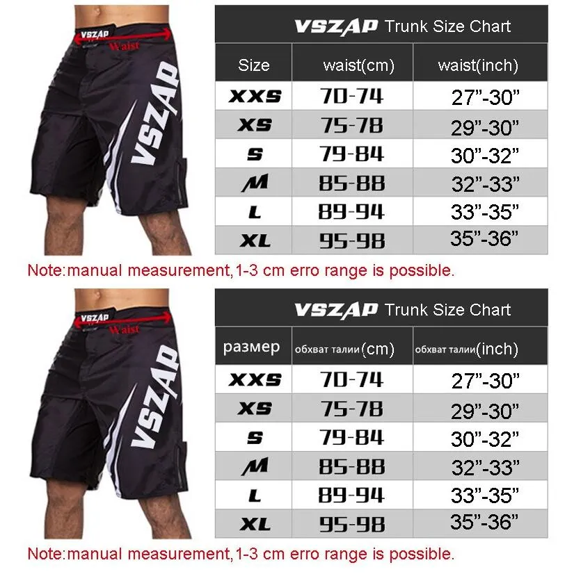 vszapボクシングファイトショーツMMAショーツ男性SOTF MMA MMA MUAY THAI SPORTショーツトランク