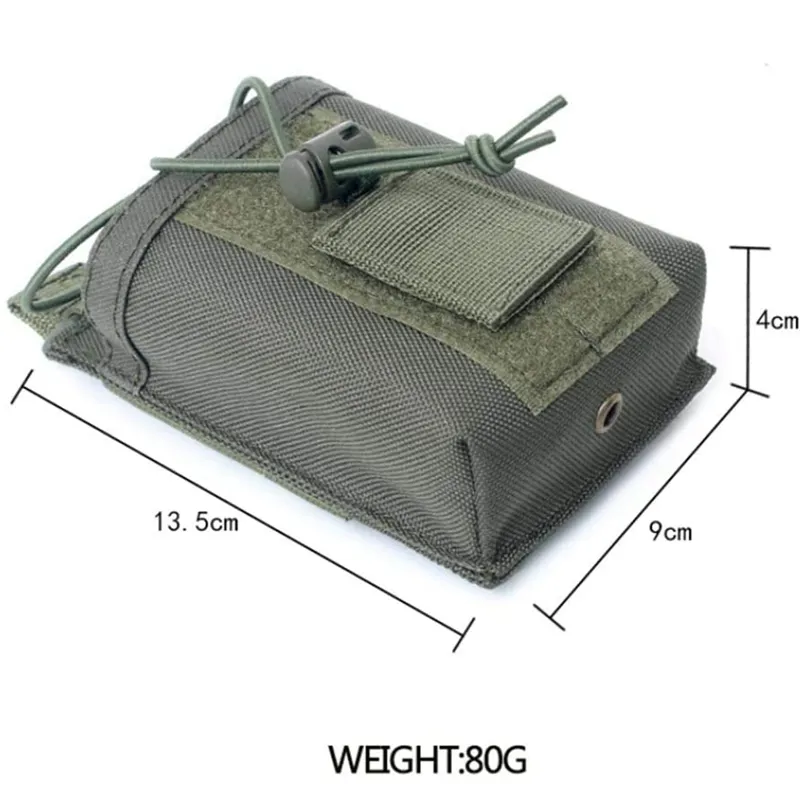US Tactical Molle Radio Pouch – Heavy Duty Nylon, Adjustable, Fits Belt Or Vest
