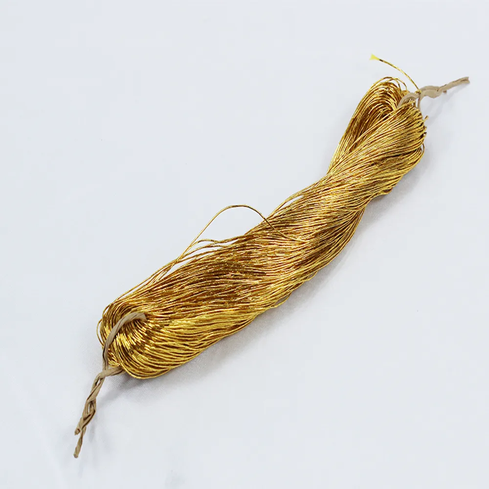 1pcs 70 meters Wire Gold Embroidery Thread Bright Round Silk Handmade DIY Sewing Knitting Embroidery Material