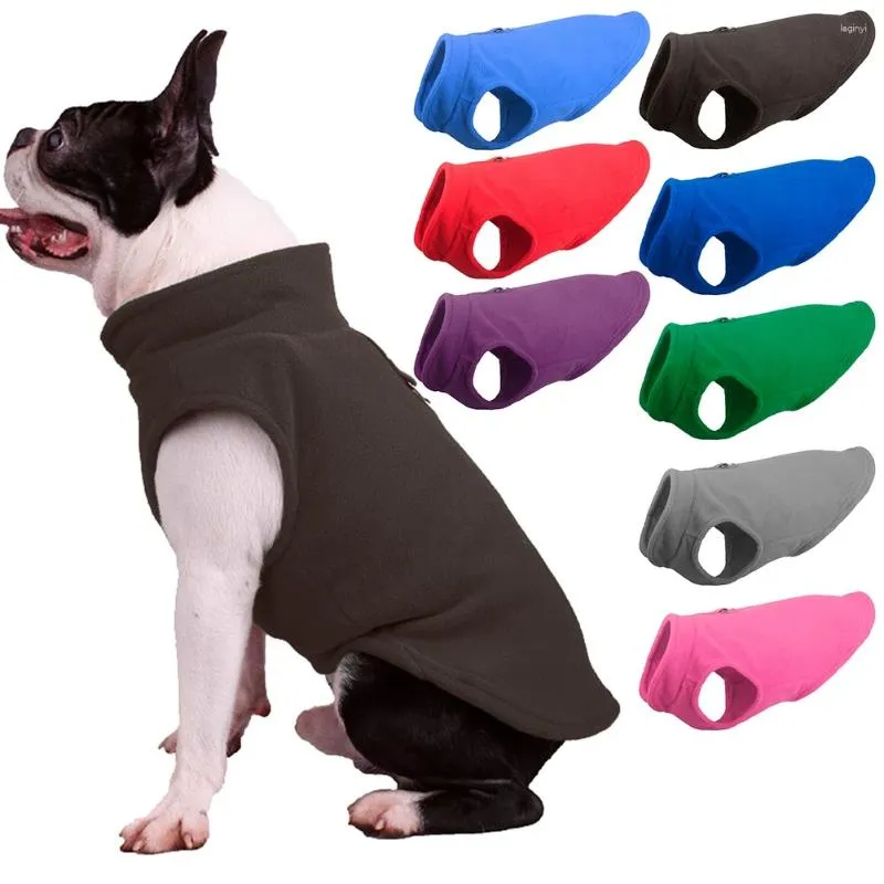 Hondenkleding Fleece Vest Sweater Warme pullover jas met ringring Winterdierenkleding voor kleine honden katten of meisje