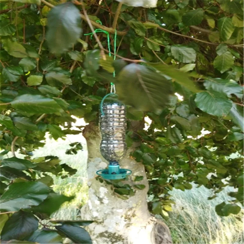 5st utomhus husdjursmatning behållare automatisk fågelmatare inomhus vild fågel matningsverktyg skog trädgård träd hängande koppar