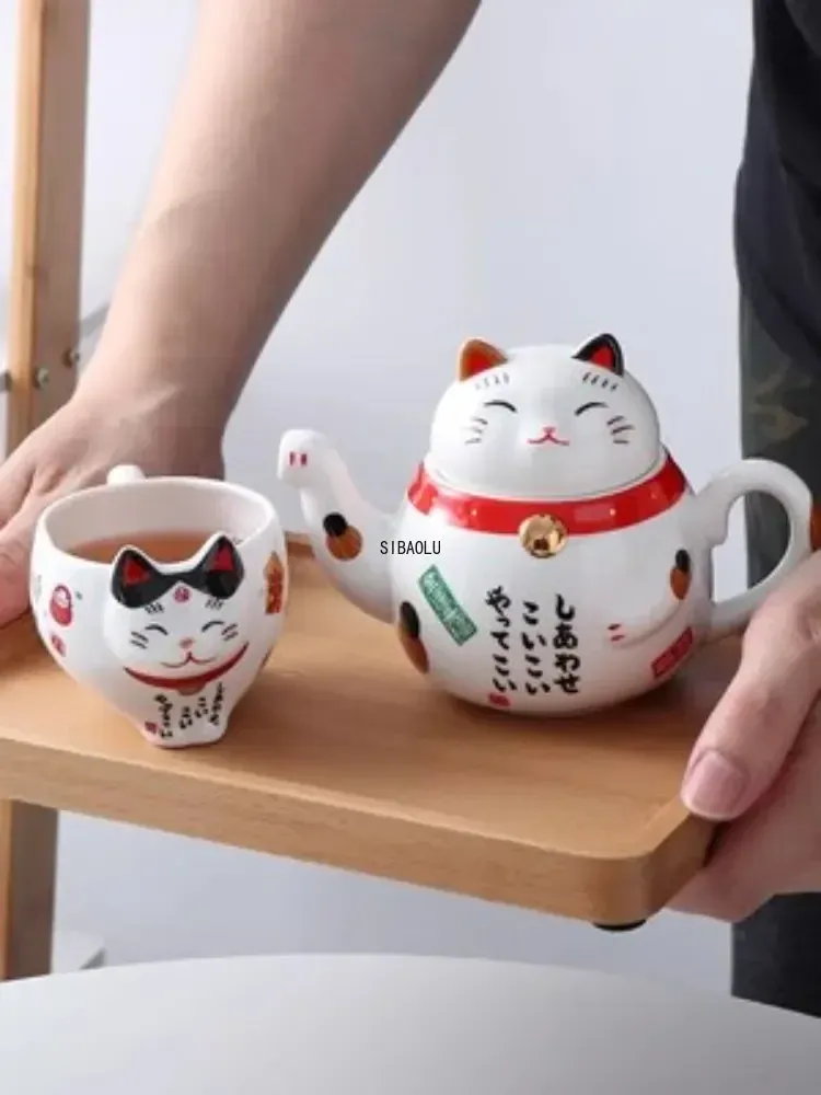 Lucky Cat Keramische Quick Cup Een Pot Twee Cup Vi... – Vicedeal