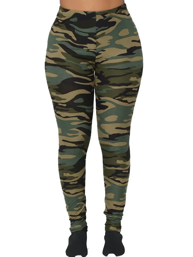 Ysdncnchi camuflagem legging novas mulheres perneiras altas elásticas de verão magro etono de outono leggins emagrecem mulheres calça de lazer