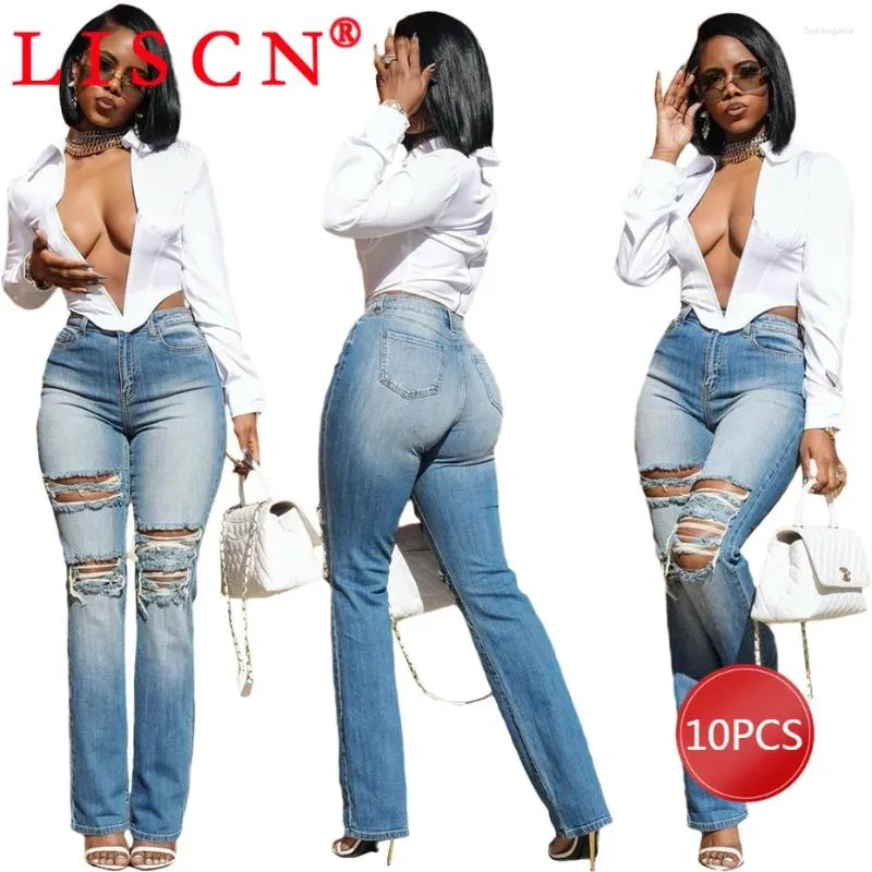 Jeans pour femmes 10 articles en vrac Ioots en gros pour femmes 2024 Full Longueur Points de denim entiers