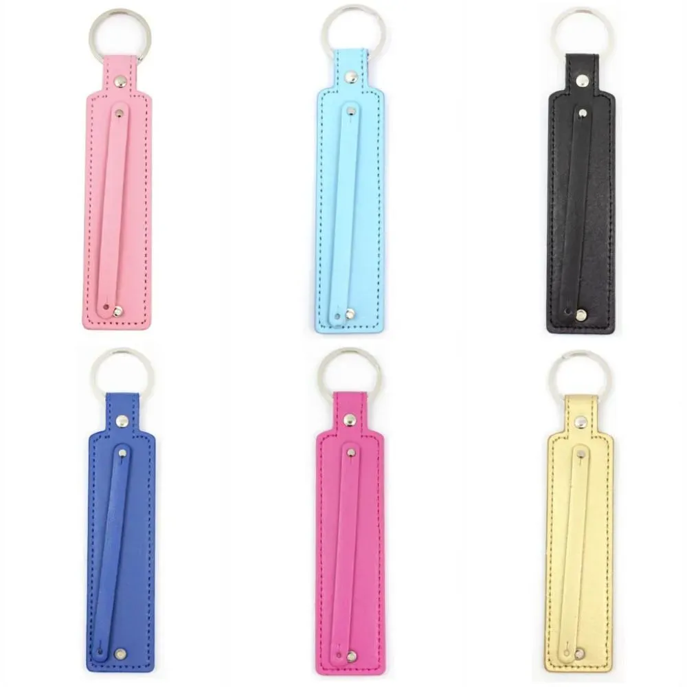 10pcs (8 +30) Largura *150mm Cadeia de couro PU personalizada para 8mm Charms de slide letra DIY Nome Keychain For Acessórios de Jóias LL