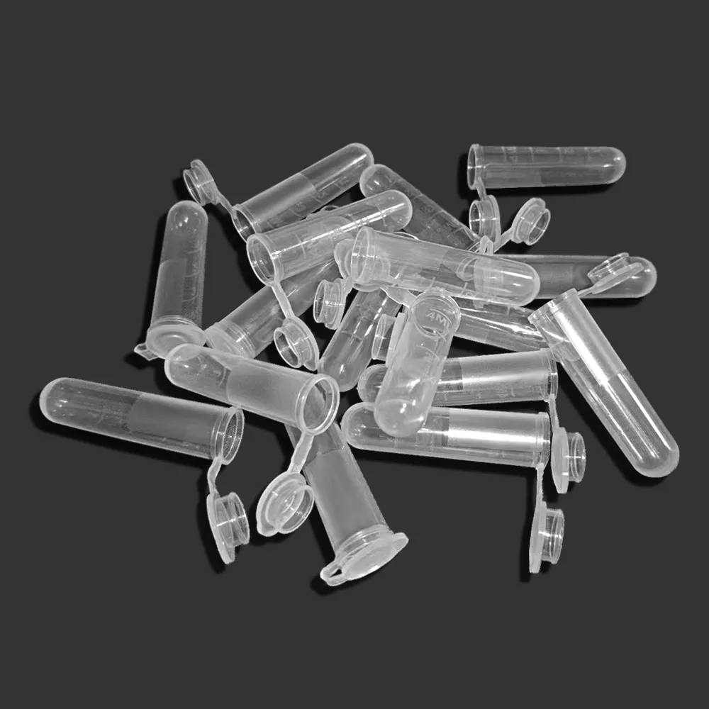 300pcs / pack 5 ml laboratoire mini tube à essai en plastique centrifugeuse flacon de vial à capuchon