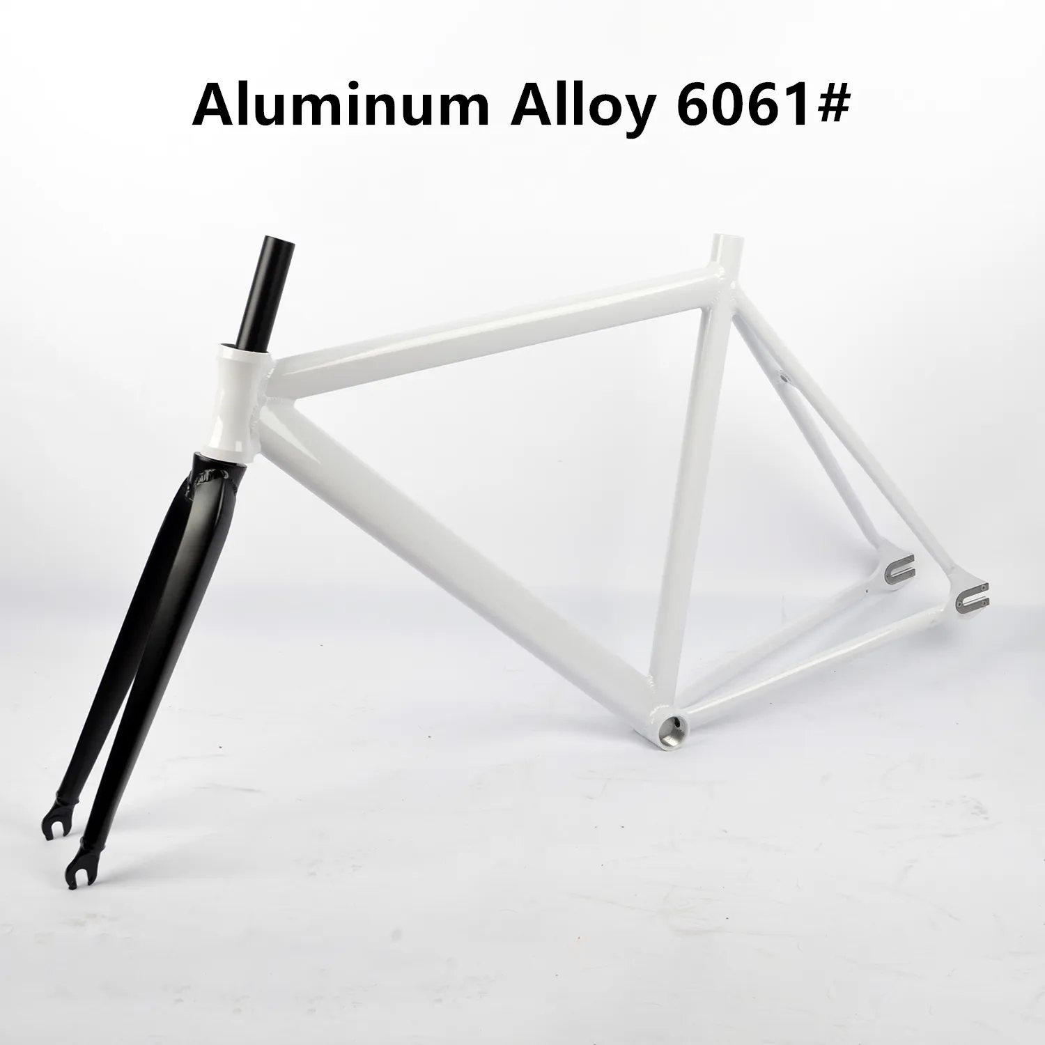 Cadre de vélo de vitesses fixe en aluminium matériau alliage Fixie Bicycle Frameset Pièces de cyclisme à vitesse unique avec fourche avant