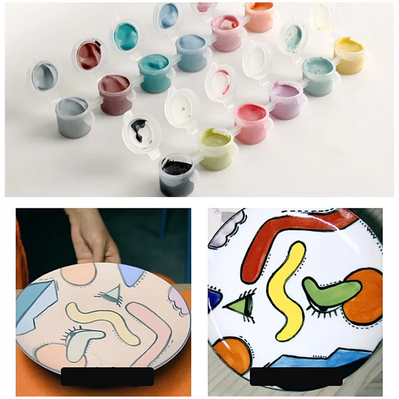 6-color set ceramic pigment art underglaze color Jingdezhen pottery art paint pigment medium temperature baking color