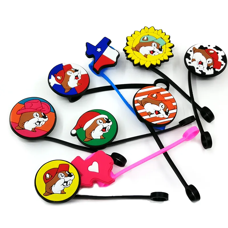8-Pack Reusable PVC Texas Style Straw Toppers, Creative Beaver Covers ...