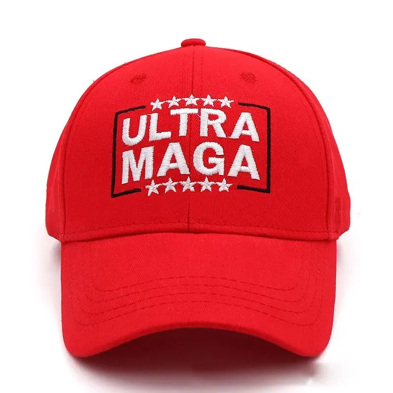 Trump Fans Embroidery Hats Black Red Ultra Maga Baseball Cap For Men and Women