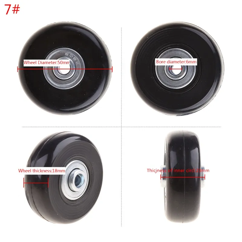 1PC Plastic Playing Sangage Route Roule de rotation Casters de remplacement