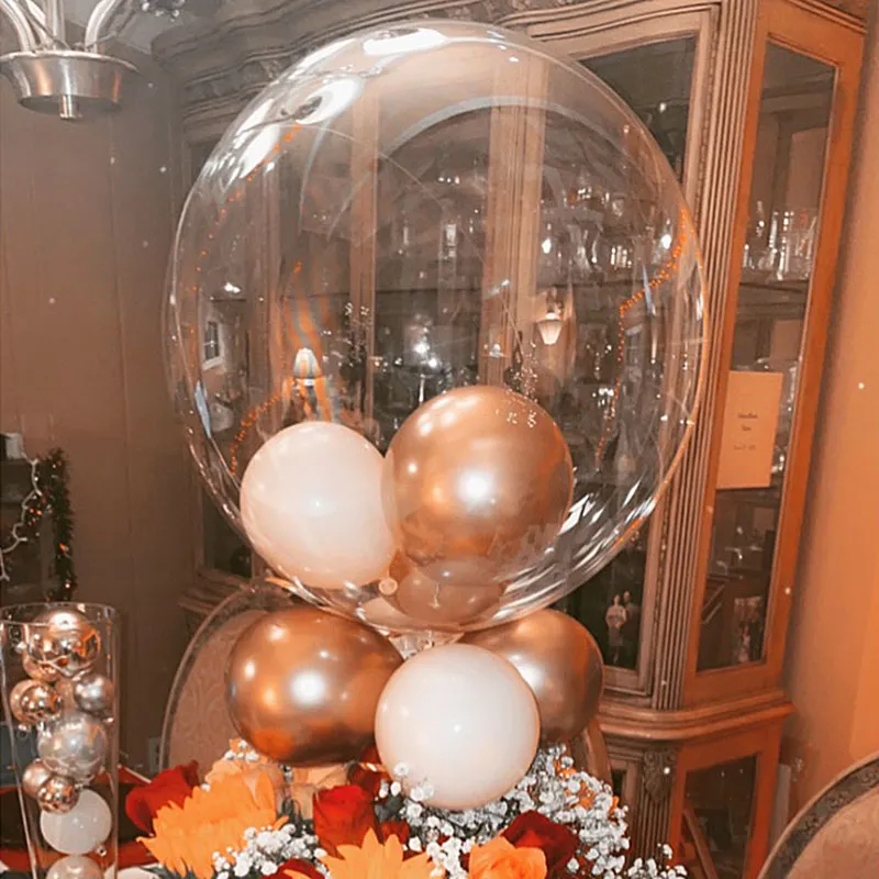 10pc 10/12/18/20/24 -дюймовый прозрачный Bobo Bubble Big Ballons DIY Рождественский подарок на день рождения свадебный декор детский душ гелиевый воздушный шар воздушный шар