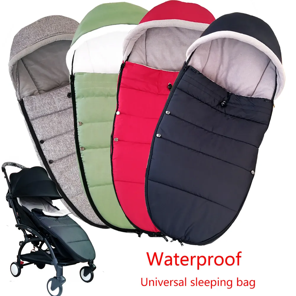 Universal Baby Kinderwagen Accessoires Schlafsack Socken Bilateraler Reißverschluss Windproof warmer Schlafsack Pushar Fußmuff für babyyoya