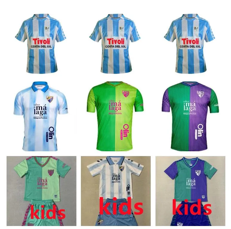 Malaga 23 24 25 Malaga Soccer Jerseys Luis Munoz 2023 2024 2025 Juande Rivas Juanpi Adrian Football Shirt Sol Juankar Camiseta de Futbol Juanfran Hombres Men Kid Kit Kit