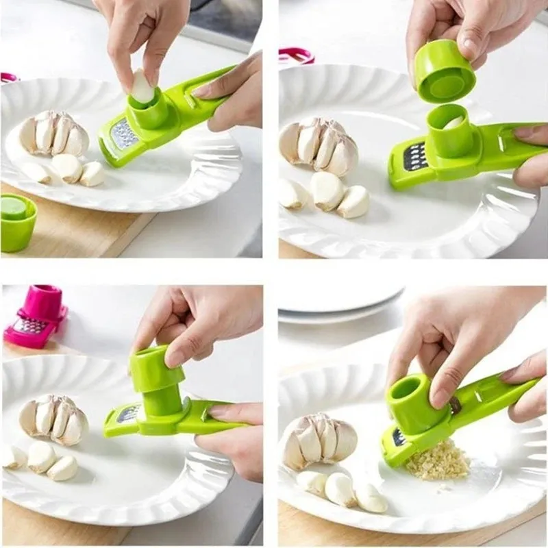 Multifunction Garlic Press Creative Garlic Grinder Garlic Crusher Household Garlic Paste Kitchen Artifact Kitchen Accessoriesfor Creative Garlic Grinder