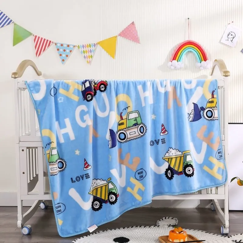 Four Seasons Super Soft Farai Fleece Blanket Child Air Conditioning Blanket Thick Breathable Kindergarten Nap Blanket Baby Sheet