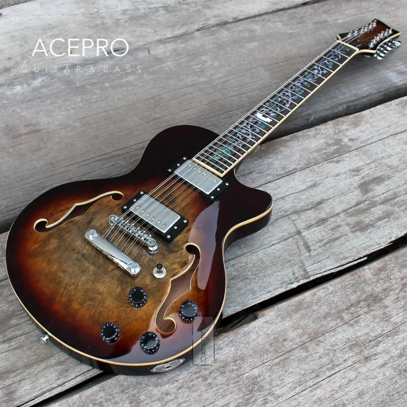 grote フルアコ Amazon | GROTE Full Scale Electric Guitar Semi-Hollow Body