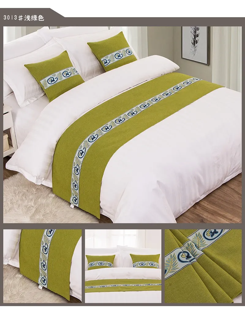 Nordic Style Modern Velvet Yataklar Yatak Koşucu Atma Yatak Tek Kraliçe Kral Yatak Bayrağı Havlu Ev Otel Dekorasyonu