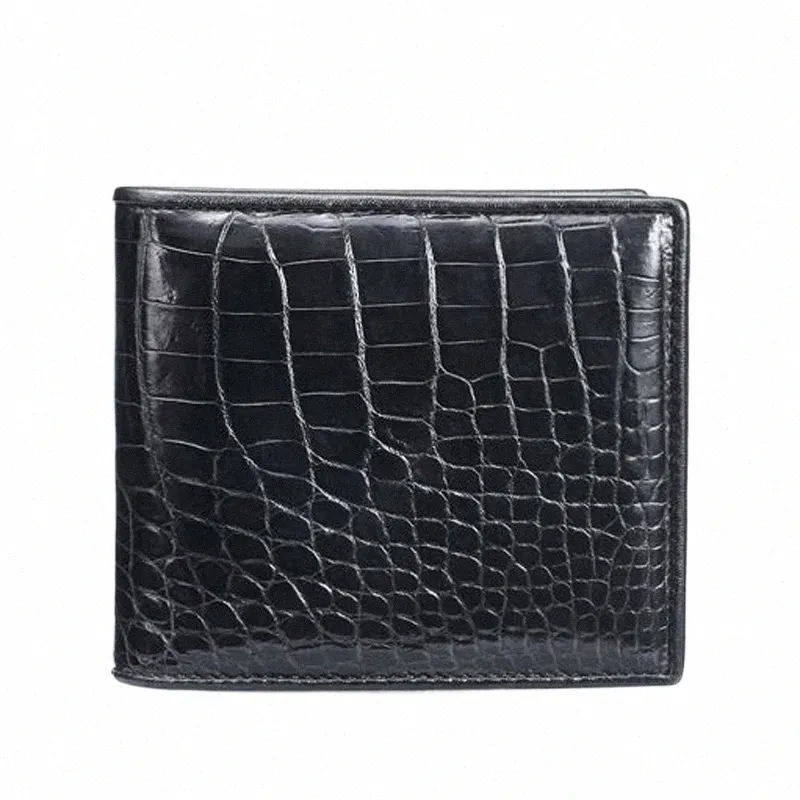 2023 NOUVEAUX portefeuilles d'alligator Fi Busin Men Real Crocodile Veathe Wallet Boy Brand Carte Luxury Carte Purse N0FK # #