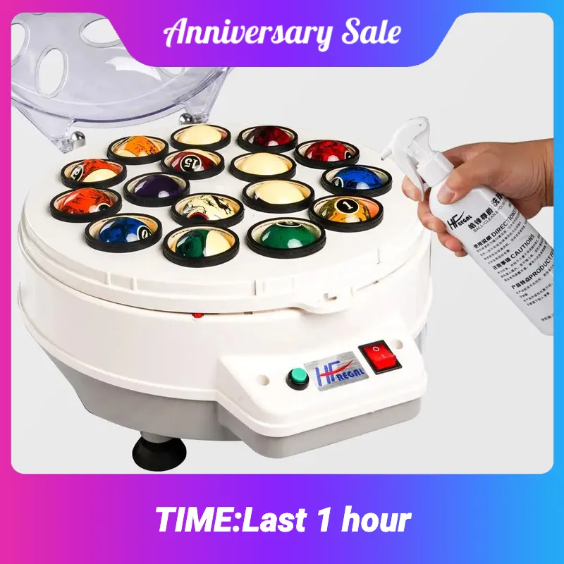 Billiard Ball Cleaner Machine Pool 22 Bolas 16 bolas Snooker Limpo Acessórios de máquina de máquina de bola eletrônica de lavagem automática Lavagem