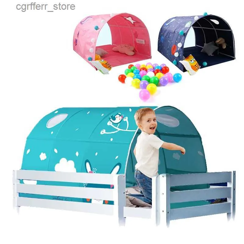 Tentes Tentes Enfants Lit Tente de tente de lit Play House Small House Room Decoration Tente Tunnel Tunnel Tournel Jouet Games House Tente de tente de maison sur lit L410