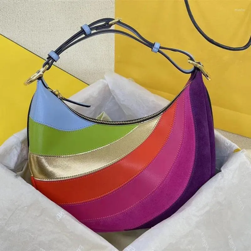 Totes Crescent Colorful Underarm Colored Shoulder Bag
