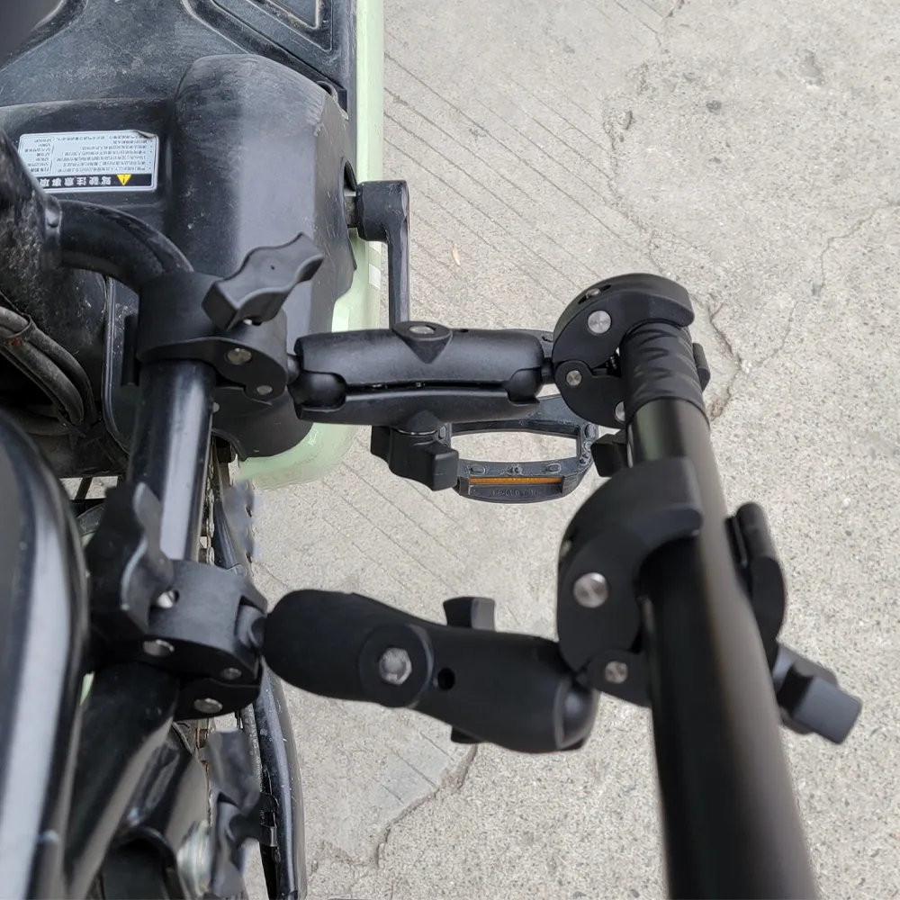Tuyu Motorcykelkamerahållare styret för fastan kläm cykelmontering för GoPro Max DJI Invisible Selfie Stick för Insta360 One X2 R