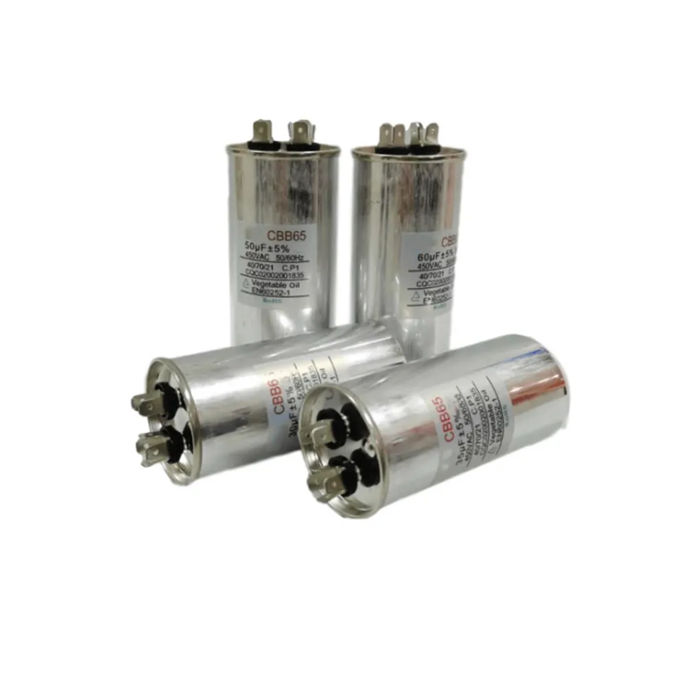 1 st CBB65 450VAC 20/25/30/40/50/60/70/80uf AC Motor Start CaPacitor Air Conditioner Compressor