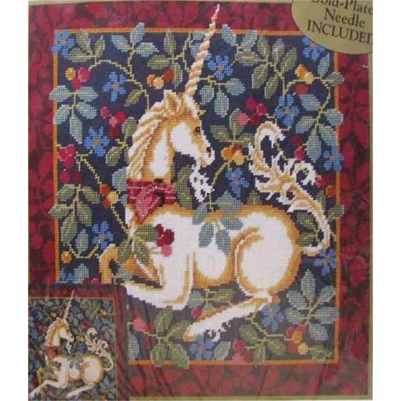 ZZ4647 لـ Needlework Kit لم يتم طباعة مجموعة الطلاء Cross Stich Cross Cross Stitch Kits Crossth Brititch مجموعة Stitch Kits Unicorn